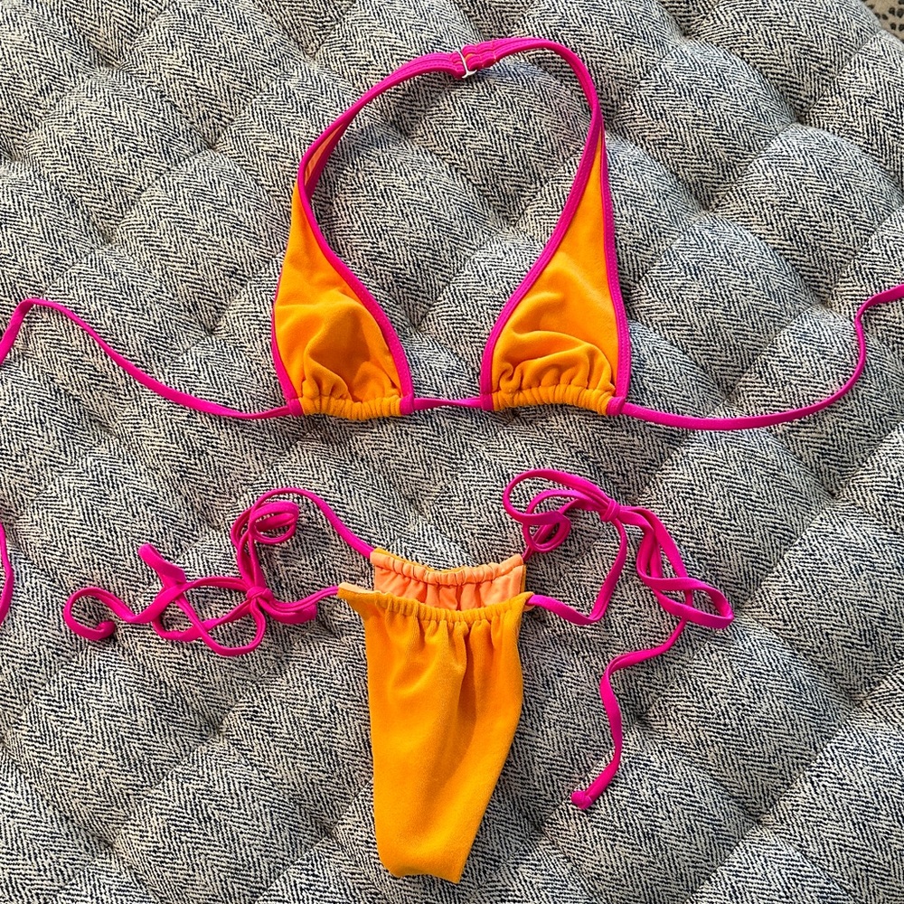 Frankie's Bikinis Harlow Terry Halter Bikini Set